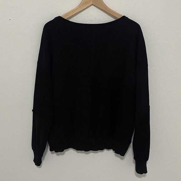 Peace Love World Oversized Ribbed Trim Terry Cloth Crewneck size M - Picture 5 of 11